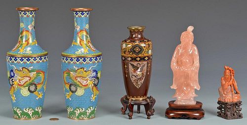 5 ASIAN DECORATIVE ITEMS INCL  38939a