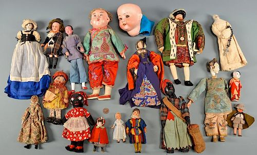 ASSORTED DOLLS, 18 ITEMS INC QING CHINESELot