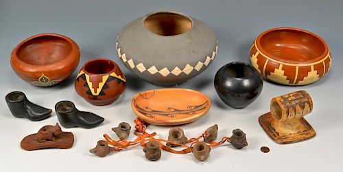 SOUTHWESTERN INDIAN POTTERY 10 PCS.1st