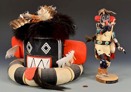 HOPI LEFT HAND HUNTER KACHINA MASK 3893cc