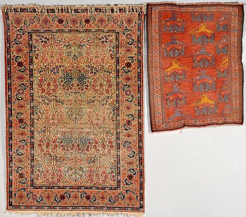 2 PERSIAN RUGS KIRMAN TRIBALItem 38946d