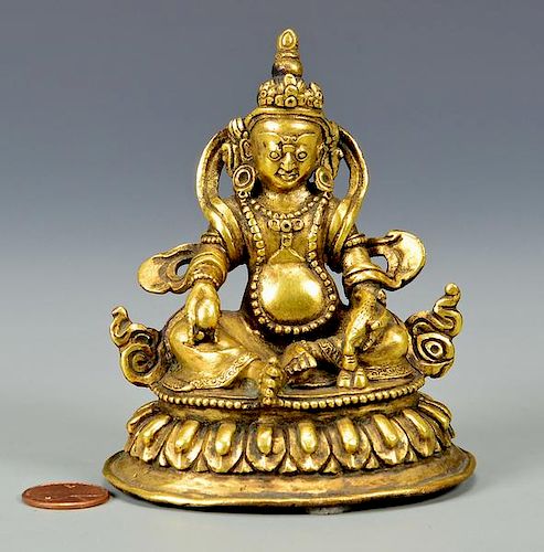 GILT BRONZE SCULPTURE JAMBALAAsian  3896ff