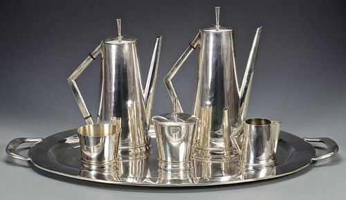 MODERNIST STERLING SERVICE W TRAYMexican 389723