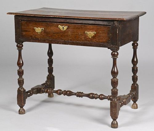 ENGLISH JACOBEAN OAK WORK TABLEEnglish