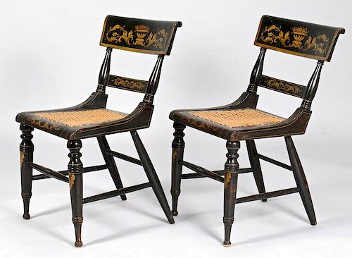 PAIR BALTIMORE PAINTED CLASSICAL 38975d