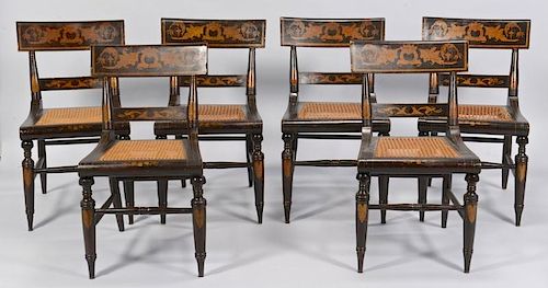 SET OF 6 BALTIMORE CLASSICAL PAINTED