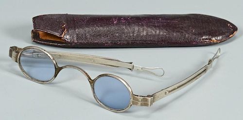 TN J S CURTIS MARKED SILVER SPECTACLESPair 38977a