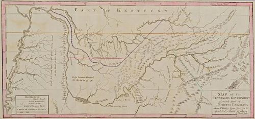 TENNESSEE MAP CIRCA 1795"Map of