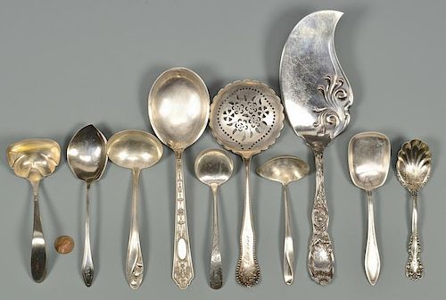 10 STERLING SERVING PIECES INCL.