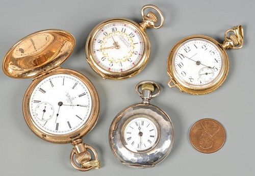 4 LADIES POCKET WATCHES1st item: 14k