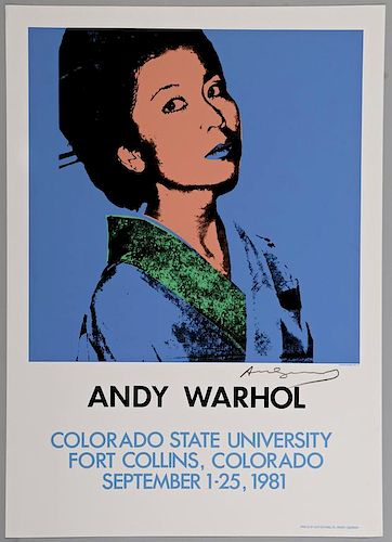 ANDY WARHOL SIGNED POSTER, KIMIKO