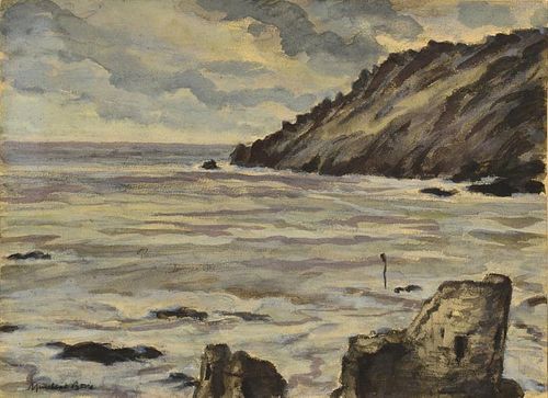 MUIRHEAD BONE SEASCAPE WATERCOLORSir 3898d4