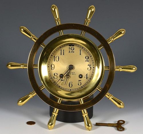 BRASS MARINE CHELSEA SHIPS BELL CLOCKBrass