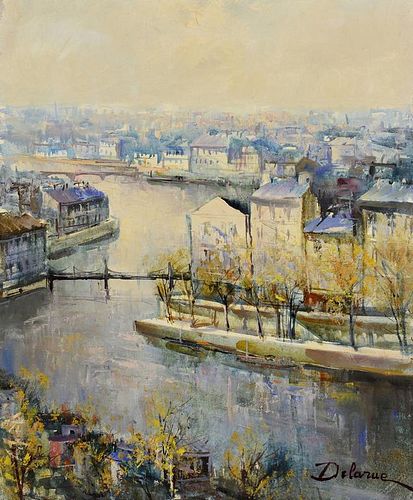 FRENCH OIL ON CANVAS PARIS SCENE  389956