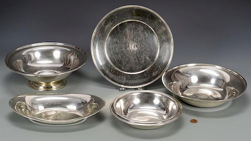 5 STERLING SILVER BOWLS TRAYSGroup 38996f