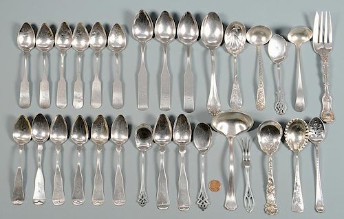 29 PIECES COIN AND STERLING FLATWARE29 389a40