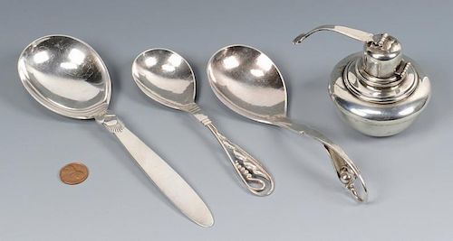 3 GEORG JENSON STERLING SPOONS