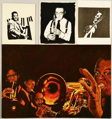 4 JAZZ RELATED PORTRAITS BY JAMES 389a52