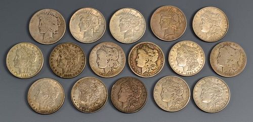 GROUPING OF U. S. MORGAN DOLLARS,