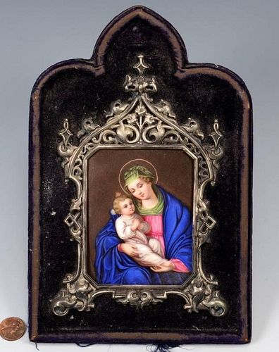 RELIGIOUS PAINTED FRAMED PLAQUEGothic 389b10