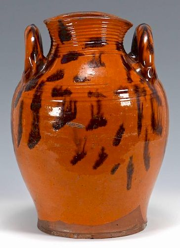 EAST TN REDWARE JAR W MANGANESE 389b19