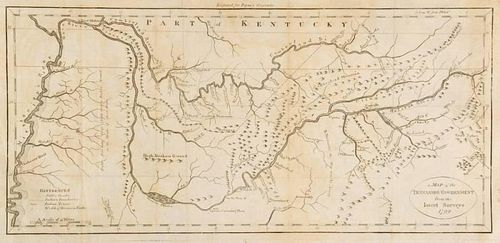 1799 TENNESSEE MAPA MAP OF THE TENNASSEE