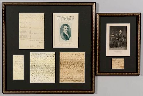 FRAMED LETTER COL. JOHN CROWELL & GIRARD