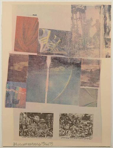 RAUSCHENBERG SIGNED LITHO PEOPLE 389bb7