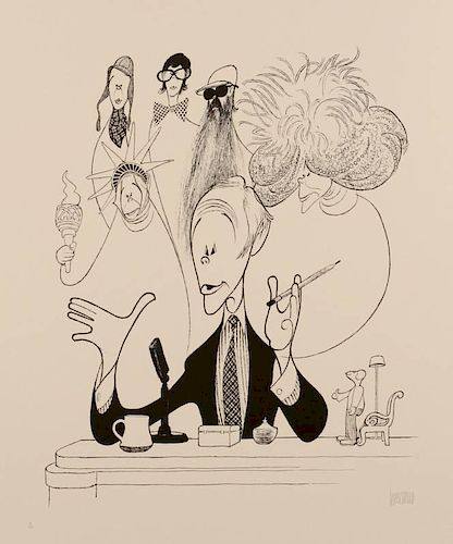 SIGNED HIRSCHFELD LITHOGRAPH JOHNNY 389bba