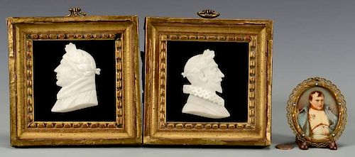 3 HISTORIC SMALL BUSTS INCL NAPOLEONThree 389beb