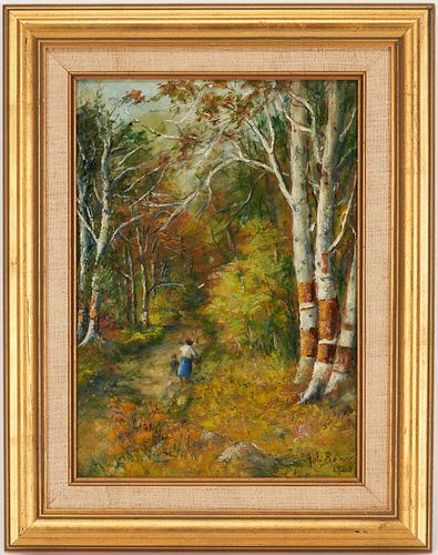 A J BARRY O B FOREST SCENE WITH 38754c
