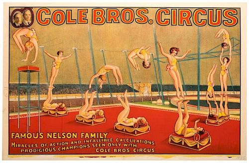 COLE BROTHERS CIRCUS FAMOUS NELSON 3875fa