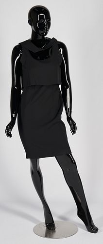 CHANEL BLACK SILK DRESSChanel black 38763c