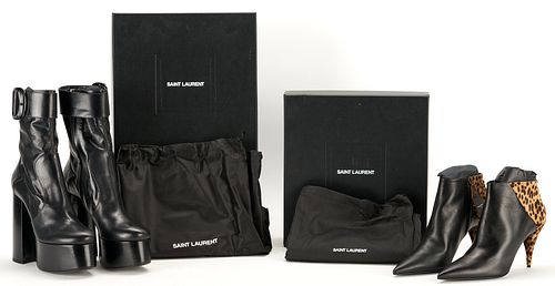 2 PAIRS OF YVES SAINT LAURENT BOOTS,