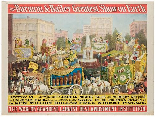 BARNUM BAILEY GREATEST SHOW ON 38765a