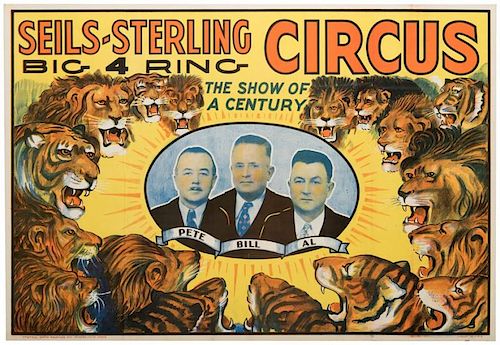 SELLS STERLING BIG FOUR RING CIRCUS Sells Sterling 387668