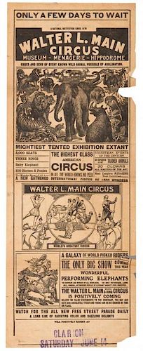 WALTER L. MAIN CIRCUS: MUSEUM,