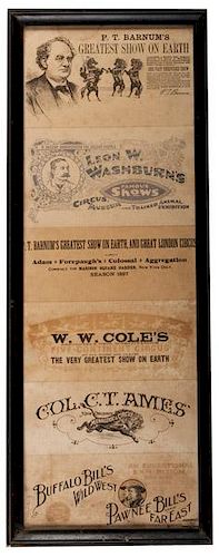 COLLECTION OF FRAMED ANTIQUE CIRCUS 38770a