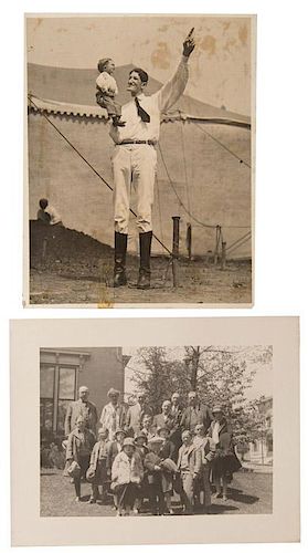 GROUP OF FOUR SIDESHOW PHOTOGRAPHS.Group