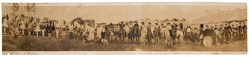 WILD WEST SHOW AND CIRCUS CAST PHOTOGRAPH.Wild