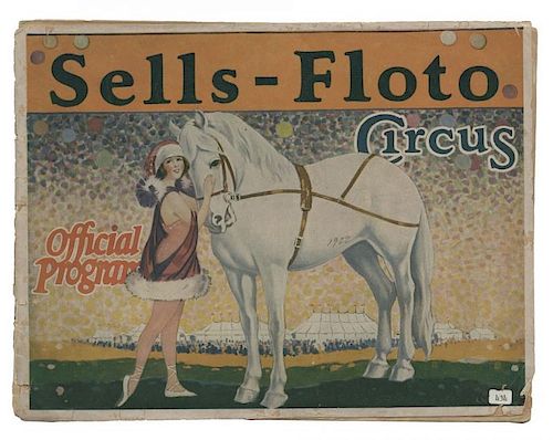 SELLS-FLOTO CIRCUS PROGRAM WITH BUFFALO