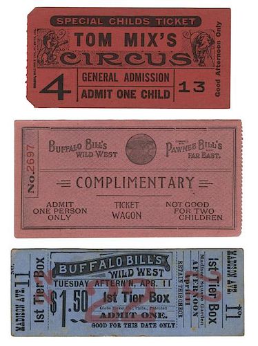 BUFFALO BILL WILD WEST SHOW TICKET.Cody,