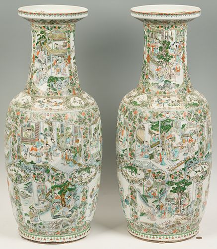 PAIR OF CHINESE FAMILLE VERTE PALACE 38780c