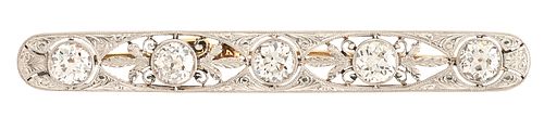 ART DECO GOLD PLATINUM DIAMOND 38781d