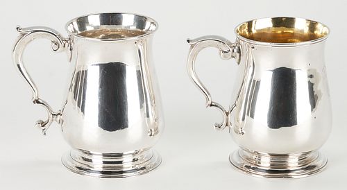 NEAR PAIR GEORGE II STERLING MUGS 387834