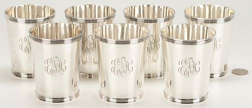 7 FRANK SMITH STERLING JULEP CUPS RETAILED