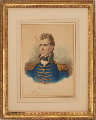 19TH CENT. W/C PORTRAIT OF PRESIDENT