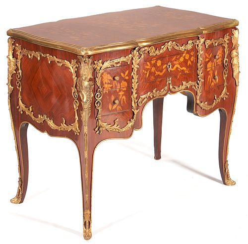 LOUIS XV STYLE MARQUETRY INLAID 3878dc