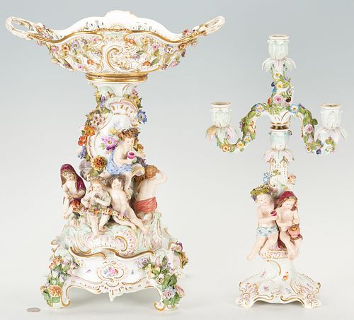 MEISSEN 4 SEASONS FIGURAL CENTERPIECE 38791e