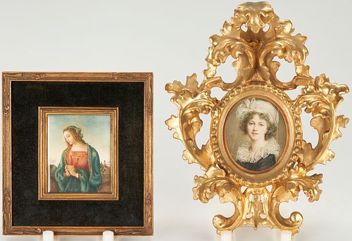 2 MINIATURE PORTRAITS AFTER PERUGINO 3879b8